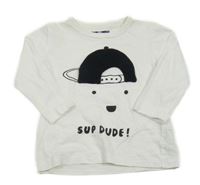 Bílé triko s medvídkem Next 