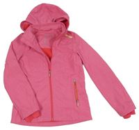 Růžová softshellová bunda s odepínací kapucí C&A
