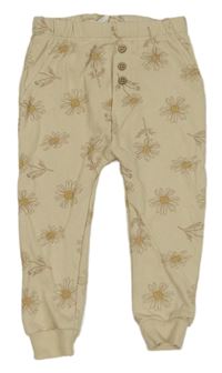 Smetanové tepláky s květy Rabbit Bear