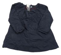 Nové - Tmavomodrá šatová plátěná tunika Jacaidi