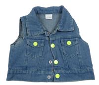 Modrá riflová vesta