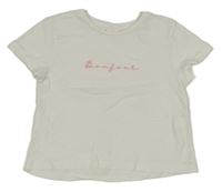 Bílé tričko s nápisem 