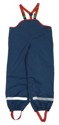 Tmavomodré šusťákové nepromokvé podšité laclové kalhoty Tchibo