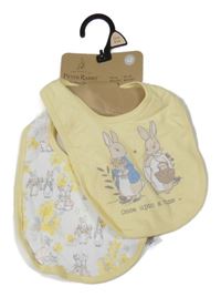Nové - 2x - Žlutý + bílý bryndák Petter Rabbit