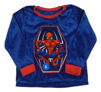 Tmavomodrá plyšová mikina se Spider-manem 