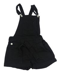 Černé riflové laclové kraťasy s páskem Denim Co.