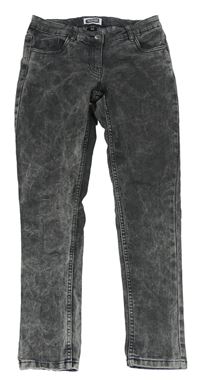 Tmavošedé plísňové skinny teplákové rifle POCOPIANO