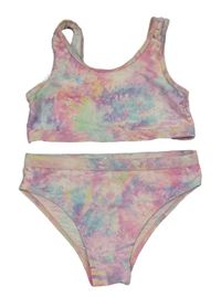 Barevné batikované žebrované tankini PRIMARK