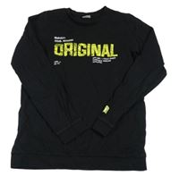 Černé triko s nápisy LC WaIKIKI