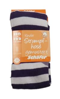 Nové - purpurovo-světlefialové pruhované punčocháče Schäfer