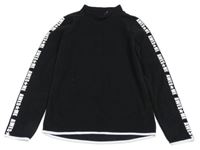 Černá fleecová mikina s nápisy C&A