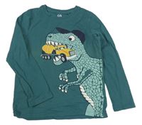 Šalvějové triko s dinosaurem C&A