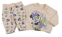 2Set - Světlebroskvová mikina s Minnie a Daisy + tepláky PRIMARK