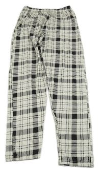 Bílo-černé kostkované pyžamové kalhoty Board Angels