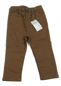 Nové - tmavohnědé rifle PRIMARK