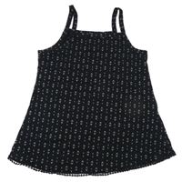 Černý vzorovaný top C&A