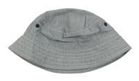 Modro-bílý pruhovaný plátěný klobouk F&F