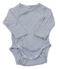 Bílo-modrošedé pruhované zavinovací body H&M