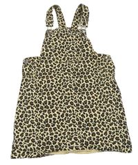 Krémové riflové šaty s leopardím vzorem Matalan