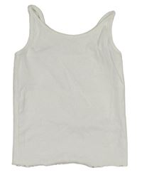 Bílý žebrovaný crop top George
