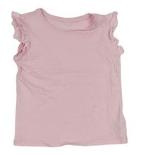 Růžové tričko s volánky Primark