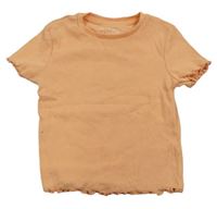 Oranžové žebrované tričko Primark