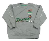 Šedá mikina s nápisem a vlajkami Next