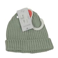 Nové - Světlezelená žebrovaná pletená čepice Matalan