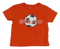 Červené tričko s fotbalovým míčem Primark