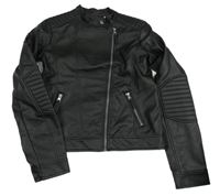 Černý koženkový podšitý křivák Y.F.K.