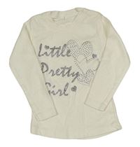 Smetanové triko se srdíčky s kamínky