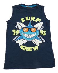 Tmavomodré tílko se žralokem Kids