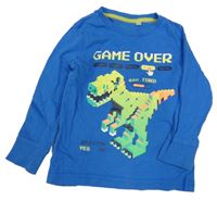 Modré triko s dinosaurem C&A