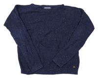 Tmavomodrý třpytivý svetr Tommy Hilfiger