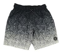 Černo-bílé flekaté plážové kraťasy Primark