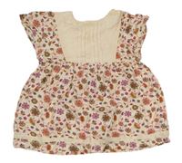 Smetanovo-barevný květovaný top Mothercare