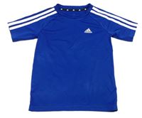 Modré sportovní funkční triko s logem Adidas