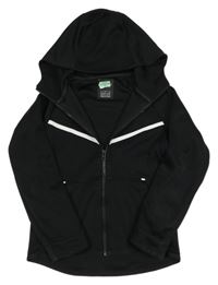 Černá sportovní propínací mikina s logem a kapucí Nike