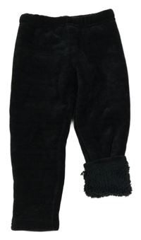 Černé plyšové zateplené legíny Topolino