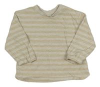 Béžovo-šedé pruhované triko Next