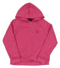 Růžová sportovní mikina s kapucí 