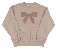 Světlerůžová mikina s mašlí H&M