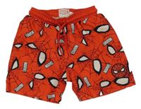 Červené plážové kraťasy se Spidermanem Primark