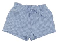 Fialovo-světlemodré kostičkované kraťasy H&M