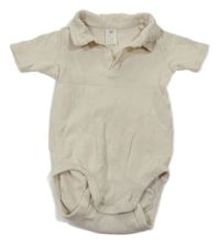 Smetanové žebrované body s límečkem H&M