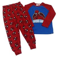 Červeno-modré fleecové pyžamo - Spiderman Primark