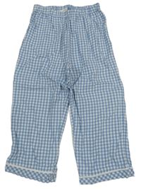 Modro-bílé kostkované pyžamové kalhoty John Lewis