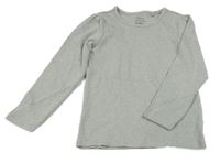 Šedé žebrované triko Tchibo