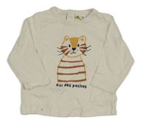 Smetanové triko s tygrem