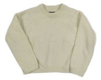 Smetanový žinylkový svetr C&A